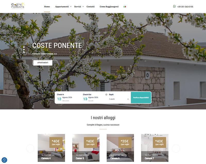 Siti web per B&B e Case Vacanza